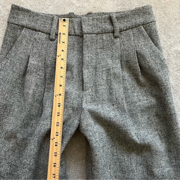 LIBERTINE NWT Greyscale Embellished Pleated Pants Size Large Wool Artsy - Picture 9 of 11